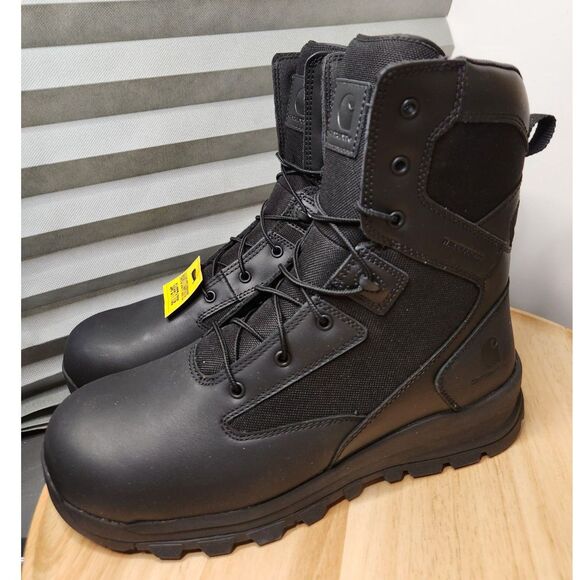 Carhartt Gilmore Men’s Work Boots – Size 12, Waterproof, Composite Toe, Black - Picture 1 of 12